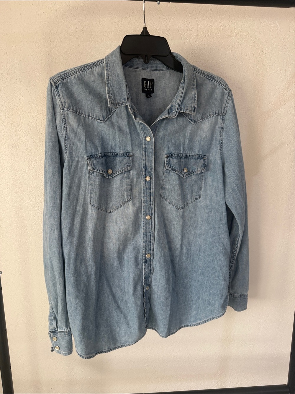 GAP Light Blue Denim Button-Down Shirt